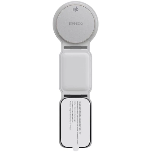 Держатель Baseus Car Holder Magnetic C02 Mega Wireless Charging 15W White (C40169003211-00) for Apple iPhone 16 I 15 I 14 I 13 I 12 series фото 12