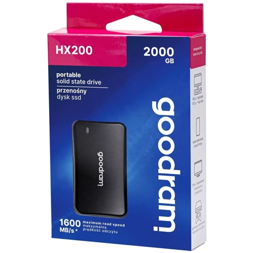GOODRAM HX200 2 TB Black (SSDPR-HX200-2K0) UA: Форм-фактор Portable