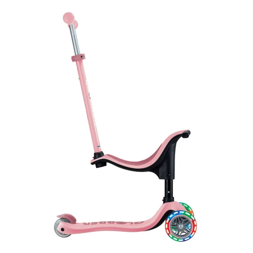 Самокат дитячий Globber GO-Up Sporty Lights пастельно-рожевий (452-710-4): Матеріал коліс полиуретан