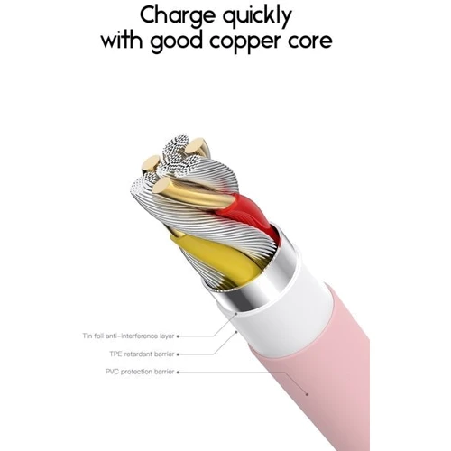 Кабель T-PHOX USB Cable to USB-C Kitty 1m Pink (T-C817 Pink) фото 5