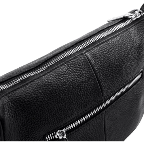 Женская сумка через плечо Vito Torelli черная (VT-6006-black): Материал Натуральная кожа