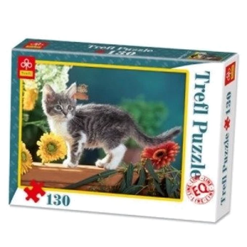 Пазл Trefl 82004 Фото - Котёнок в цветах (130 эл): Производитель Trefl
