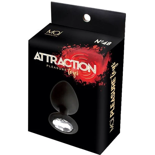 Анальная пробка с кристаллом MAI Attraction Toys №47 Black S
