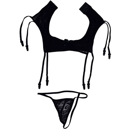 Пояс для чулок + стринги NDS 9905-3 Black M/L (23581)