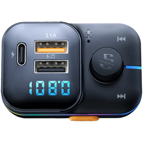 FM-трансмиттер Inspire C24 MP3 2xUSB 3.1A Black (FM-C24) фото 3