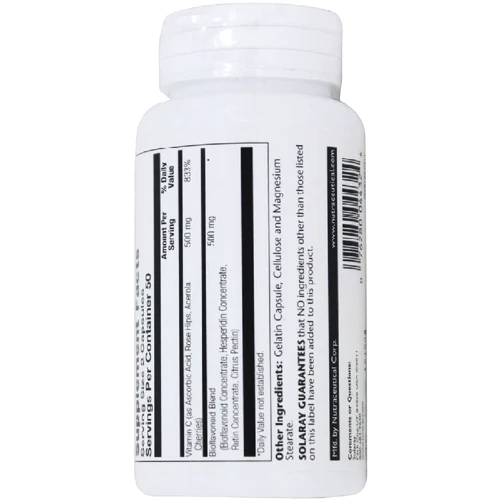 Solaray Vitamin C + Bioflavonoids 1000 mg, 100 Capsules (SOR04432): Тип вітамін C
