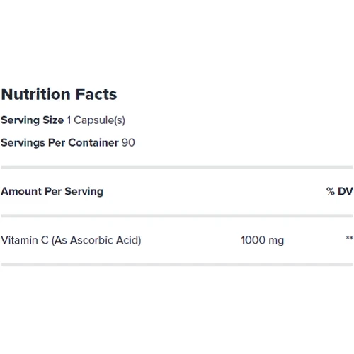 GNC Vitamin C 1000 mg, 90 Capsules: Тип Витамин C
