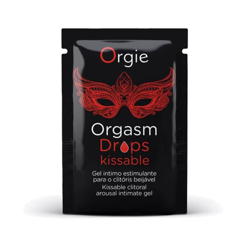 Пробник Возбуждающие капли для клитора Orgie Orgasm Drops Kissable, 2 мл, тепло-холод, вкус яблока
