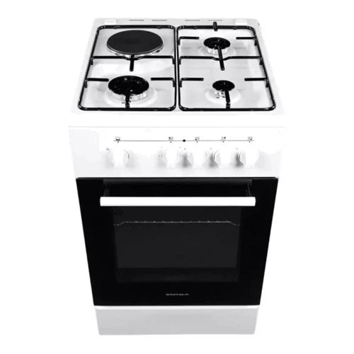 Плита комбинированная Grunhelm GF5600W: Рабочая поверхность эмалированная сталь