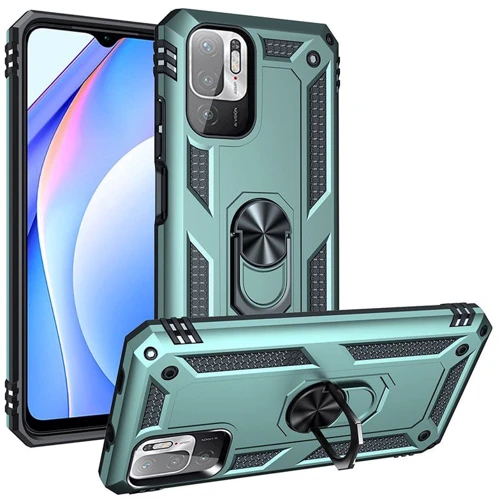 Аксессуар для смартфона Mobile Case Shockproof Serge Magnetic Ring Green for Xiaomi Redmi Note 10 5G / Poco M3 Pro / Poco M3 Pro 5G