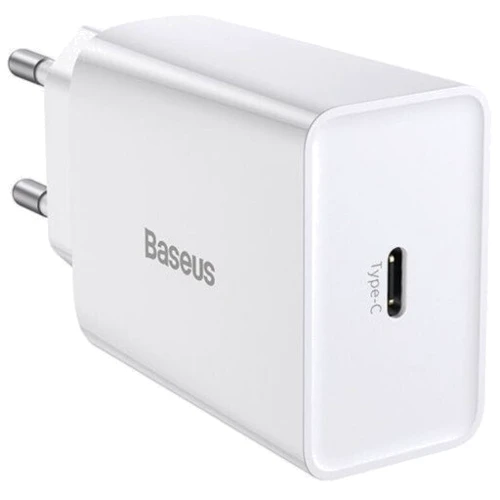 Зарядний пристрій Baseus USB-C Wall Charger 1С 20W White (CCFS-SN02): Особливості Быстрая зарядка, USB-C