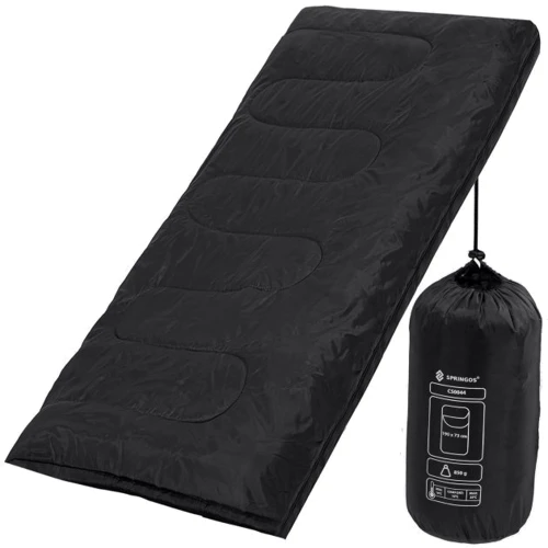 Спальний мішок Springos 2 в 1 CS0044 +10 ...+25 °C R Black/Blue