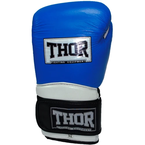 Перчатки боксерские THOR PRO KING 14oz /PU /сине-бело-черные фото 1