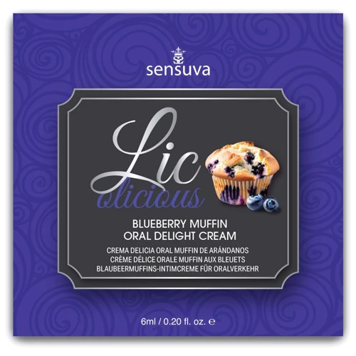 Пробник геля для минета Sensuva Lic-o-licious Blueberry Muffin (6 мл): Тип Гель