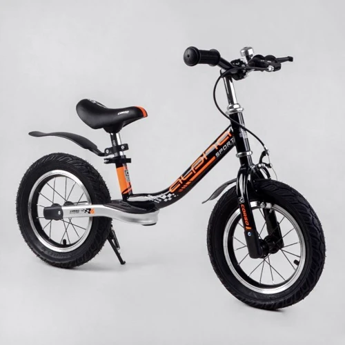 Беговел Corso Alpha Sport 64500 (черный с оранжевым)