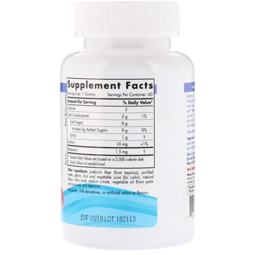 Nordic Naturals Melatonin Gummies, Raspberry, 1.5 mg, 60 Gummies (NOR30188): Форма випуску таблетки жувальні