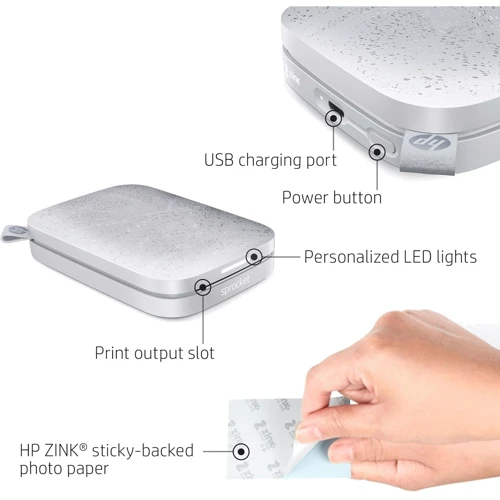 HP Sprocket 2x3 Luna Pearl (HPISPW)