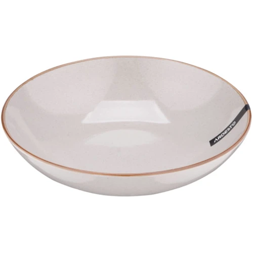 Тарелка суповая Ardesto Apulia 820 мл 20.8 см серая (AR2921AG)