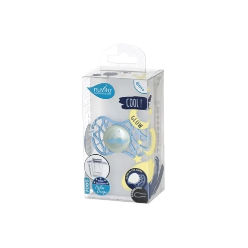 Пустышка Nuvita 7085 Air55 Cool Вуса симметричная 6m+ голубая (NV7085GDB) фото 5