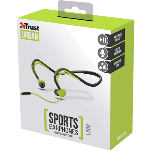 Наушники Trust Ludo Neckband-style Sports Earphones: Тип конструкции вакуумные
