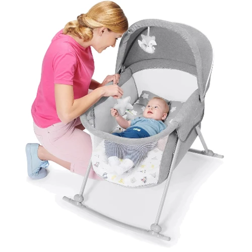 Ліжко-люлька-качалка 3 в 1 Kinderkraft Lovi Grey (KKLLOVIGRY0000) фото 9
