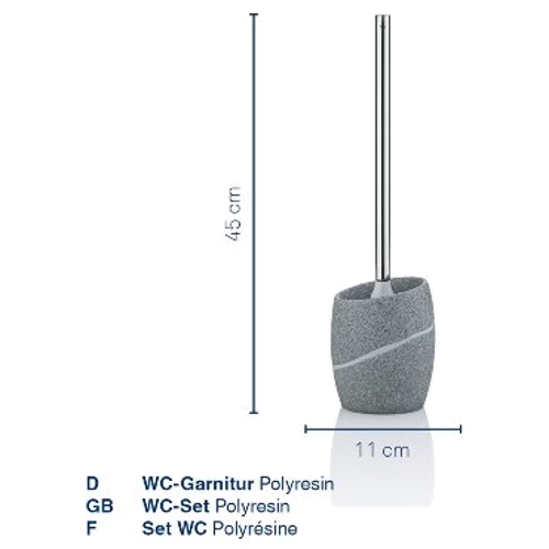 Ершик для унитаза KELA Talus белый 45х11 см (20304)