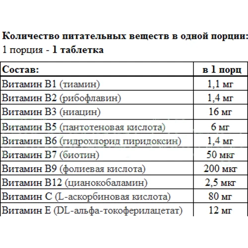 6PAK Nutrition Vitamin B Complex Комплекс витамина В 90 таблеток: Тип Витамин B