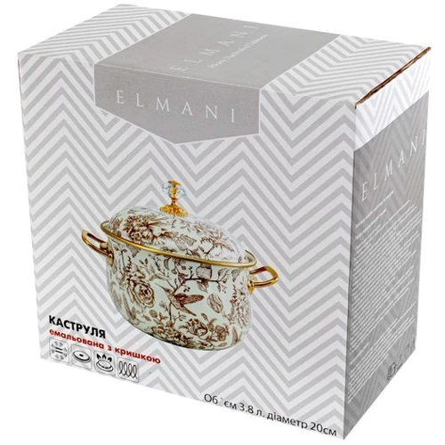 Кастрюля Elmani Sicily с крышкой 3.8 л 20 см (763-035): Тип Традиционная