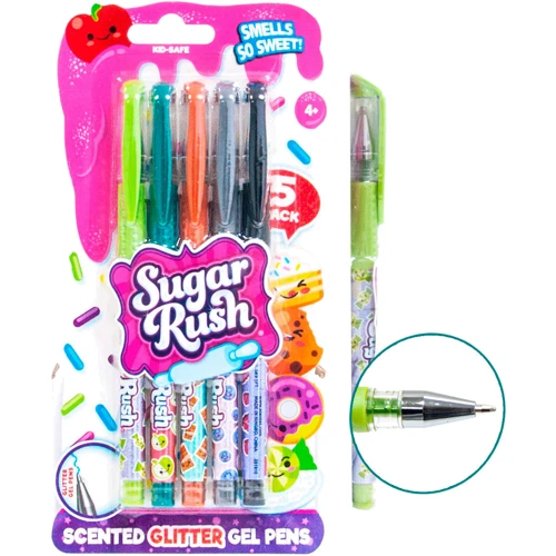 Набор ароматных гелевых ручек серии "Sugar Rush" - Яркий блеск (5 шт.): Возраст от 4-х лет