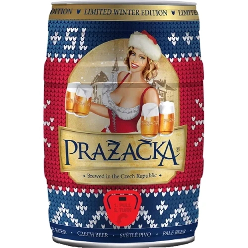 Пиво Prazacka світле відфільтроване 4% 5 л (PLS_8594053490489)