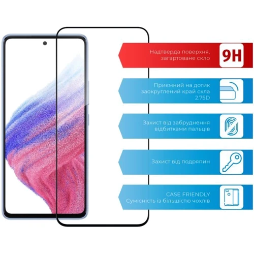 Аксессуар для смартфона ACCLAB Tempered Glass Full Glue Black for Samsung A346 Galaxy A34 5G: Материал стекло