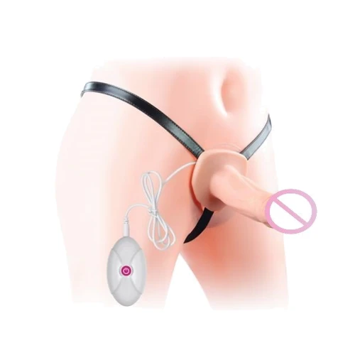 Страпон LoveToy Unisex Hollow Strap On Vibrating