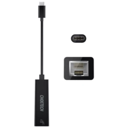 Адаптер Choetech Adapter USB-C to Gigabit Ethernet (HUB-R01): Колір черный