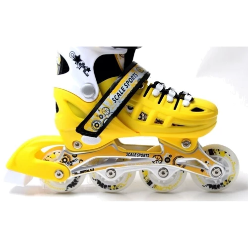 Ролики Scale Sports. Yellow (розмір 29-33): Розташування коліс in-line з можливістю перестановки