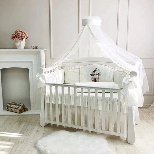 Комплект постельного белья Маленькая Соня Kolibri молочный, стандарт, 7 элементов (680944): Тип постельный комплект