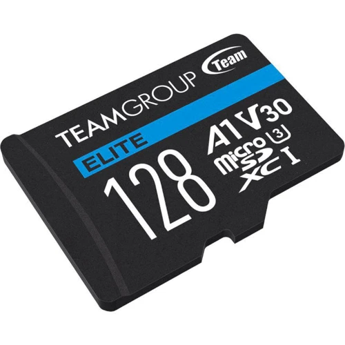 Карта пам'яті Team 128GB microSDXC UHS-I U3 V30 A1 ELITE + adapter (TEAUSDX128GIV30A103): Обсяг 128 ГБ