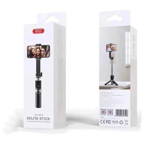 XO SS10 Mini Tripod Stand Bluetooth Selfie Stick with Mirror 80cm Black фото 9