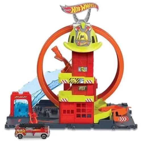 Ігровий набір Hot Wheels Супер петля з пожежною станцією (HKX41): Тип петля с трамплином