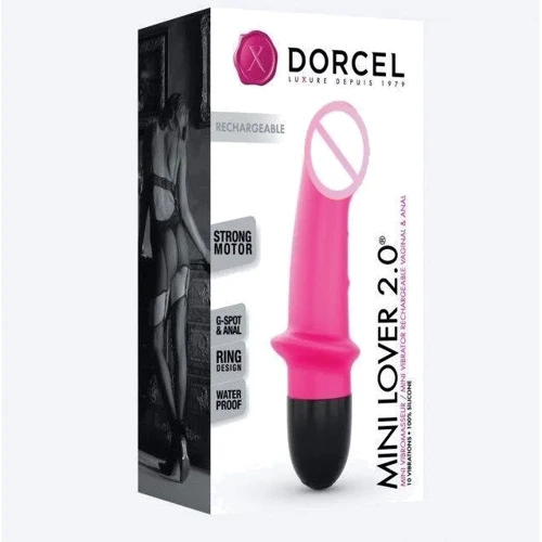 Вибратор Dorcel Mini Lover Black 2.0 перезаряжаемый, для точки G и массажа простаты