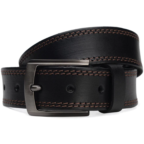 Чоловічий ремінь Borsa Leather чорний (v1gench5)