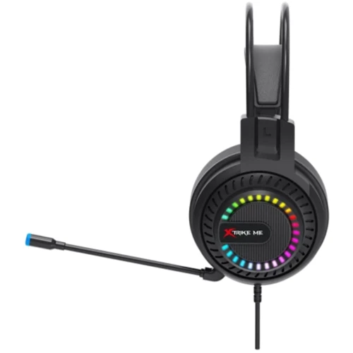 Навушники Xtrike Me HP-318 USB+3.5mm RGB Black: Тип конструкції полноразмерные