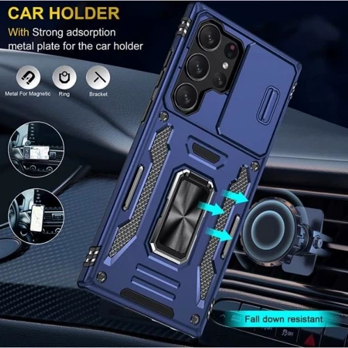 Чехол для телефонов Mobile Case Camshield Army Ring Navy for Samsung S938 Galaxy S25 Ultra: Материал TPU (термополиуретан) и поликарбонат