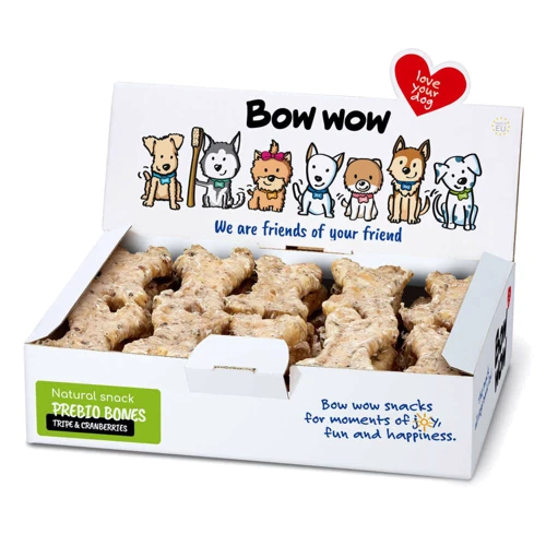 Лакомство для собак Bow wow натуральная косточка из говяжьего рубца и клюквы 30 шт. box (BW333А)