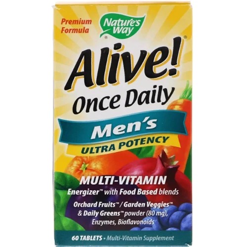 Nature's Way, Alive! Once Daily, Men's Multi-Vitamin, 60 Tablets (NWY-15685): Пол Мужской
