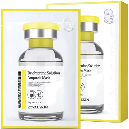 

Royal Skin Brightening Solution Ampoule Mask Выравнивающая тон ампульная маска для лица 30 g х10 шт.