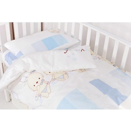 Сменная постель 3 эл. Twins Dolce Друзья зайчики 3060-D-003, blue, голубая: Тип постельный комплект