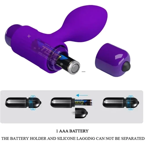 Анальная пробка с вибропулей LYBAILE Pretty Love Vibro Butt Plug (фиолетовая)