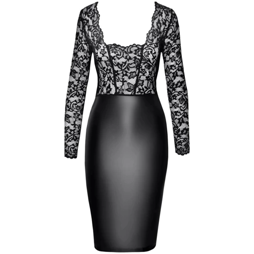 Платье Noir Handmade F295 Euphoria lace and wetlook midi dress Вlack, XXL