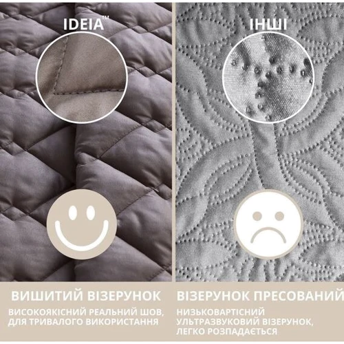 Покривало IDEIA Стиль Cube двосторонній шоколад/беж 140х210 см (4820227282517)