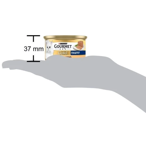 Вологий корм GOURMET Gold для дорослих кішок паштет з індичкою 24х85 г (7613031380992): Вага упаковки 85 г